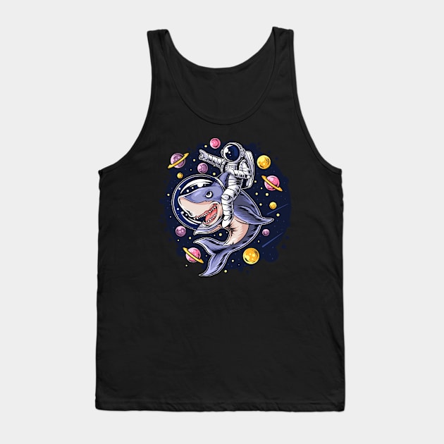 AStronaut With Shark Tank Top by Space-T